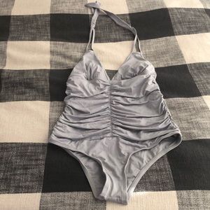 Lspace ruched one piece swimsuit